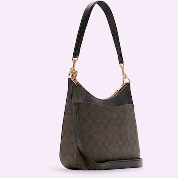 Coach Hobo In Signature Canvas & Leather NWT - Picture 2 of 11